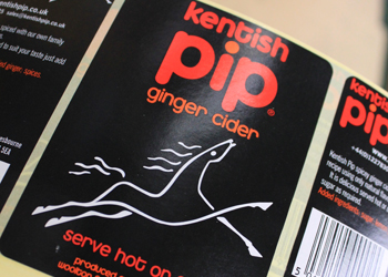 Printed labels for Kentish Pip Cider