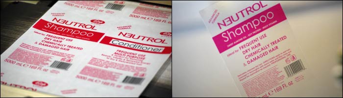Printed Labels for Neutrol from Etiquette Label Printers