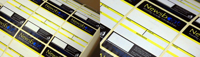 Printed labels for Newbeat