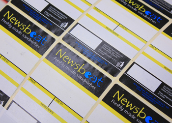 Printed labels for Newsbeat