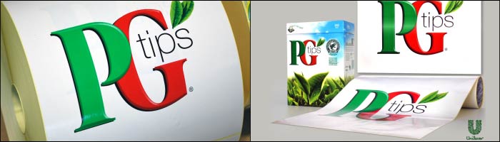PG Tips printed self adhesive labels from the UK's leading label suppliers