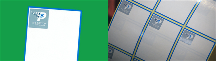 Printed sandwich labels for the Pistop Cafe at Mercedes Sandwich labels and label printing from Etiquette