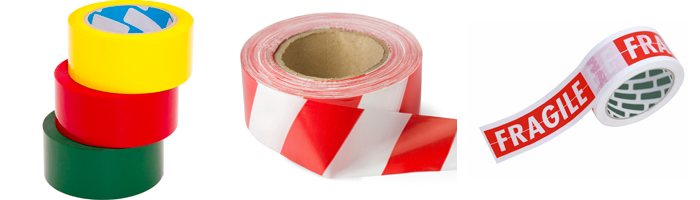 Vinyl, polypropylene and low noise printed tapes