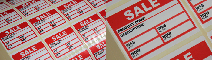 Printed labels for SCATS Countrystores 