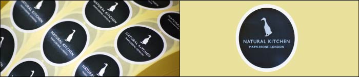 Etiquette label printers print food labels for The Natural Kitchen Food labels and food label printing from Etiquette