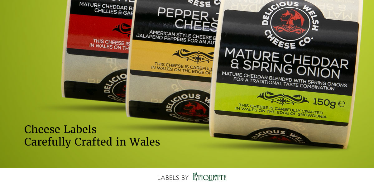Self-adhesive, custom printed, cheese labels on a roll by Etiquette Labels