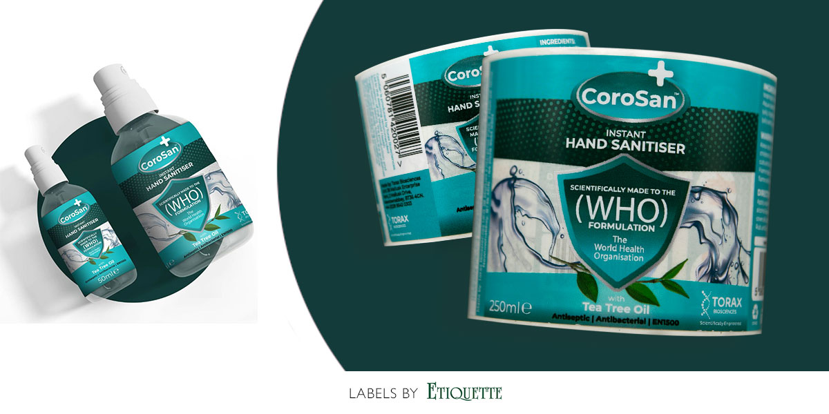 Professionally Printed Hand Sanitiser Labels | The Etiquette Labelling ...