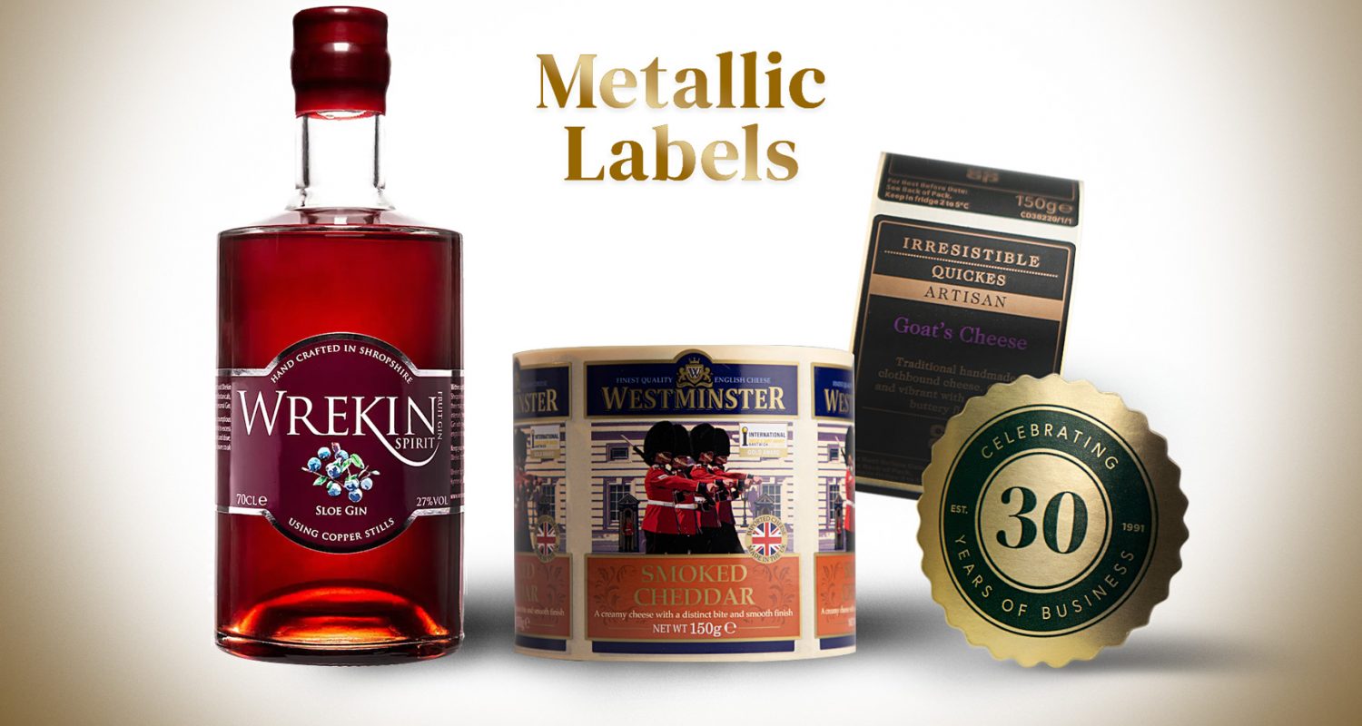 metallic labels from Etiquette