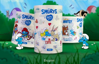 Smurftastic Labels for Pet Water Bottles